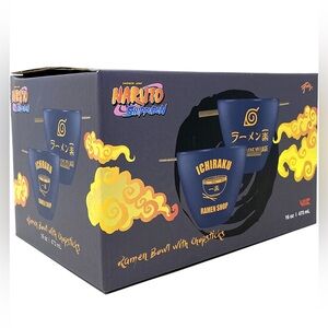 Nwt Naruto Ramen Bowl with Chopsticks 16 Ounce Anime Ramen Bowl Ichiraku Ramen